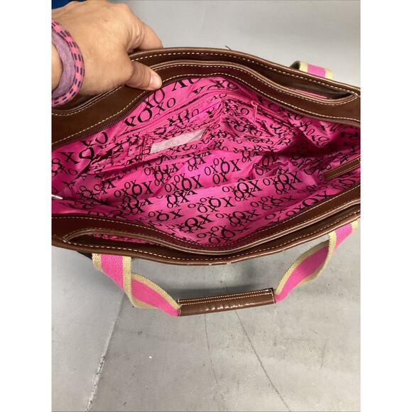 Vintage XOXO Pink Black Tote Bag - 18.5x14” - Picture 8 of 14